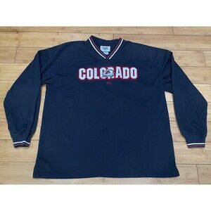 Lee Sport Colorado Avalanche Embroidered Sweater Men’s Large Vintage 90’s Black